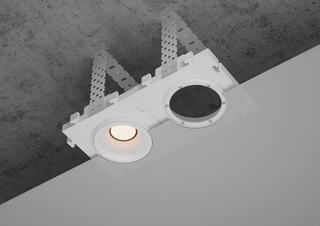 Рамка скрытого монтажа для встраиваемых светильников с наружным d 80-90мм crystal lux clt 099 d80-90